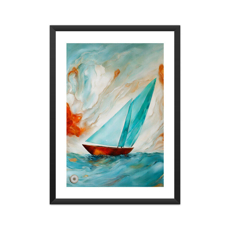 Boat C Framed Art A4 Framed