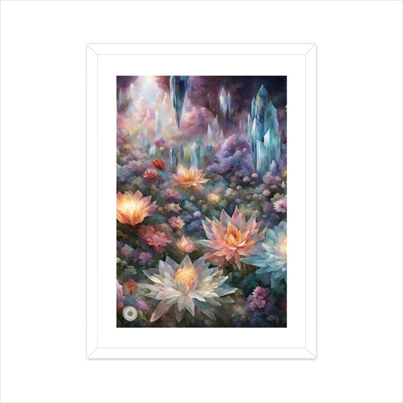 Garden Framed Art A3 Framed - White