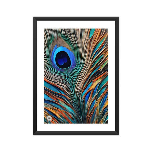 Peacock Feather Framed Art A3 Framed