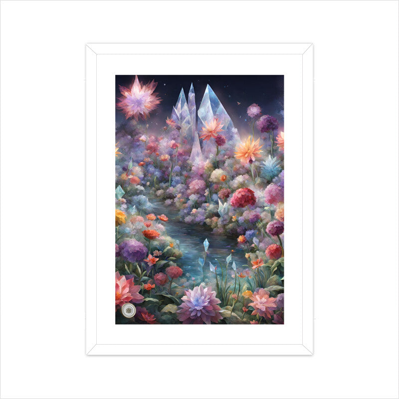 Stream Framed Art A3 Framed - White