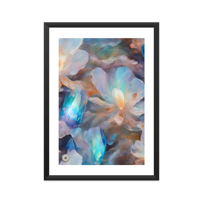 Opal Flowers Framed Art A4 Framed