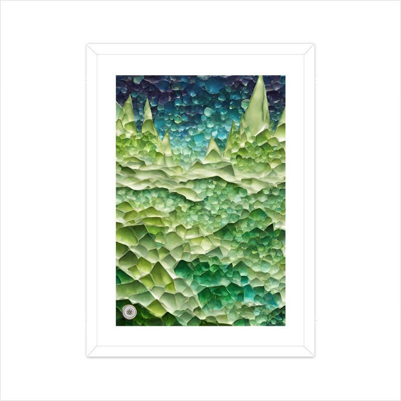 Peridot Valley Framed Art A3 Framed - White