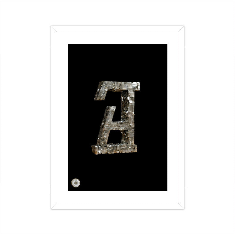 Pyrite Art A Framed Art A3 Framed - White