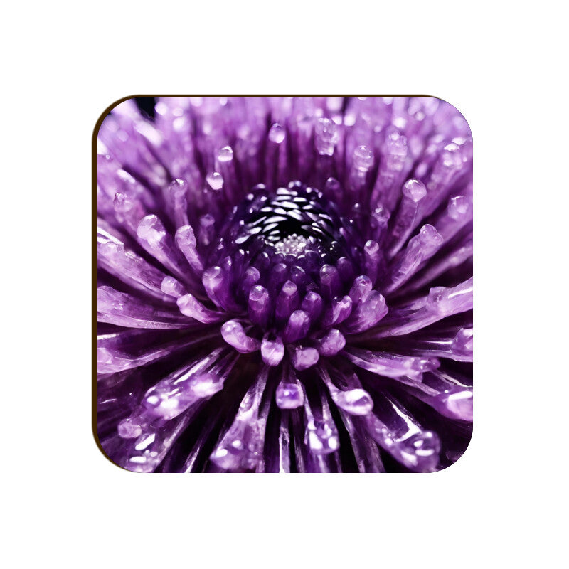 Chrysanthemum Flower Coaster Square