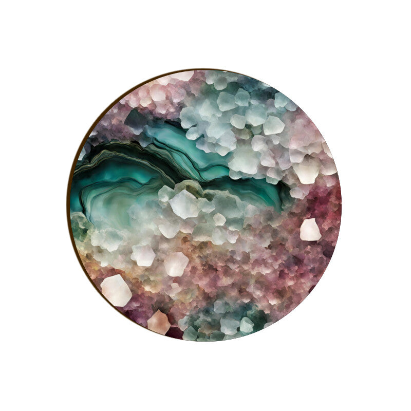 Multi Crystals Coaster Round