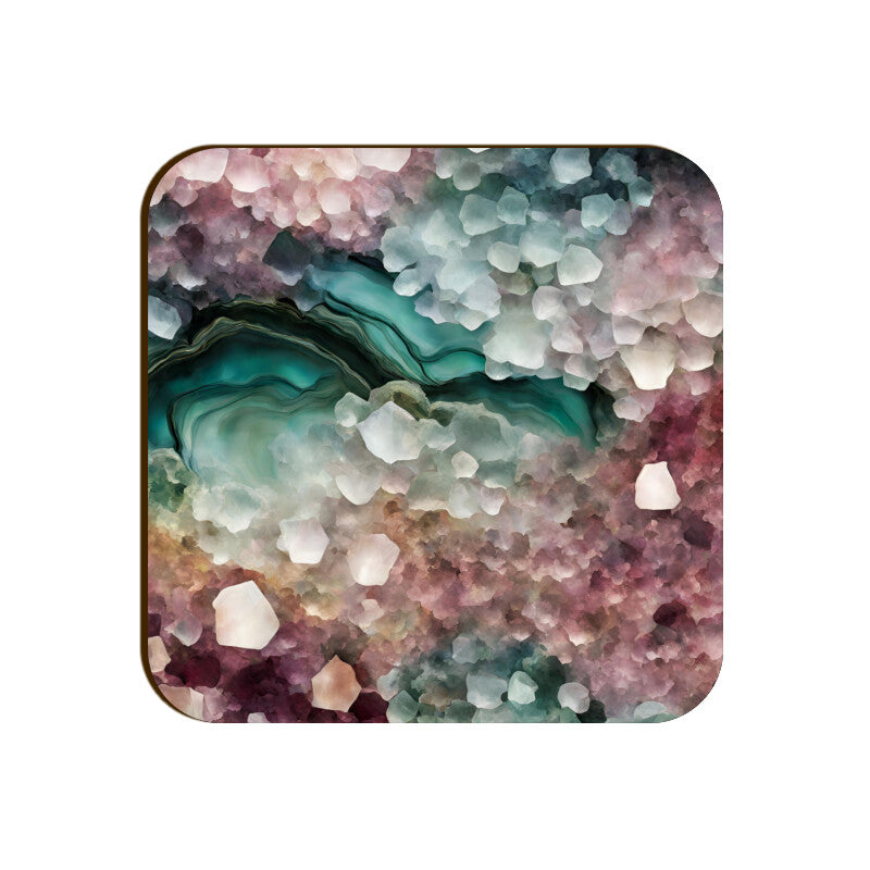 Multi Crystals Coaster Square