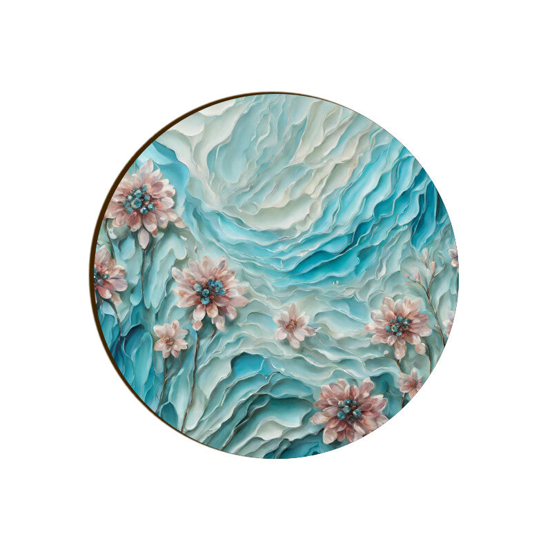 Rose Flowers Coaster Round