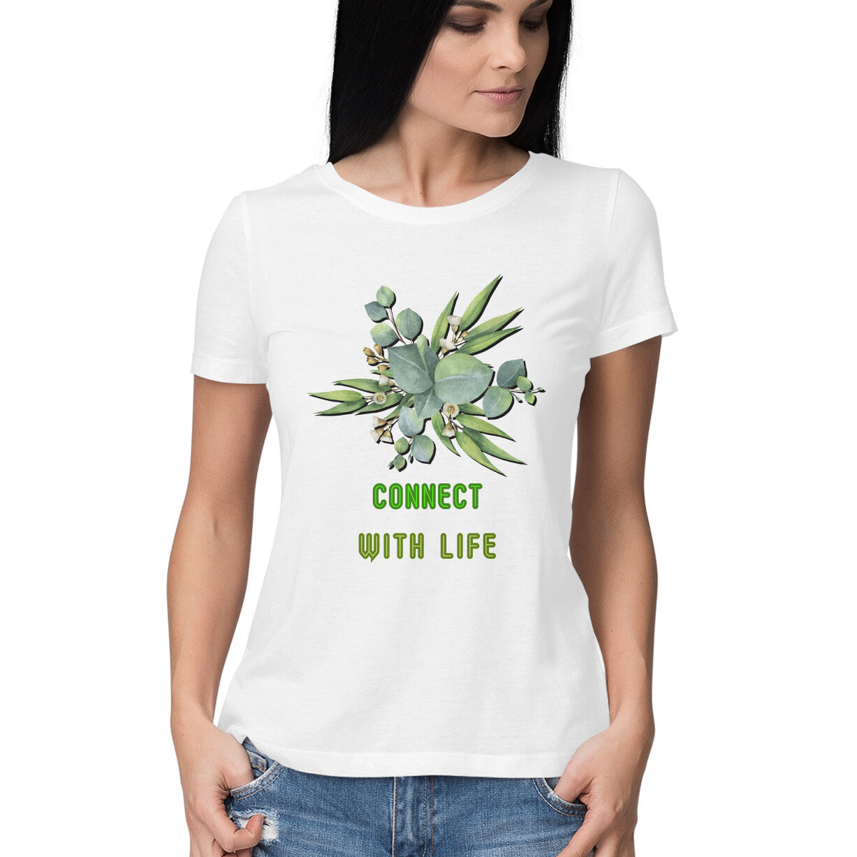 Connect with Life Women's T-Shirt White