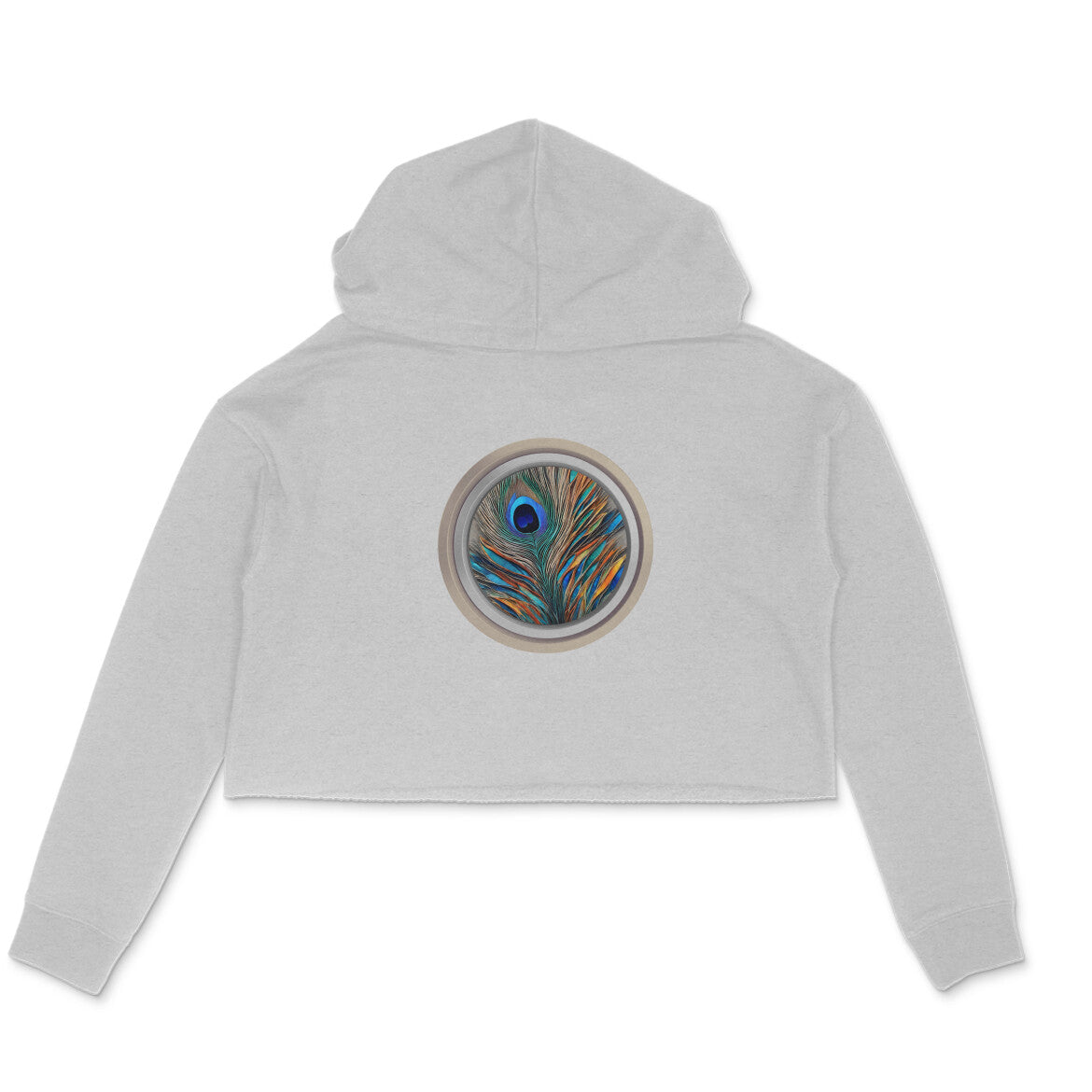 Peacock Feather Women's Crop Hoodie