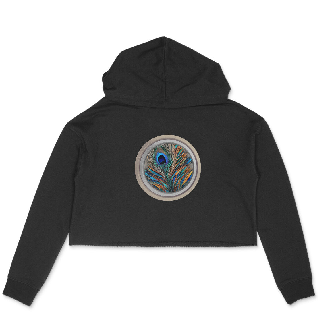 Peacock Feather Women's Crop Hoodie – Stonescence