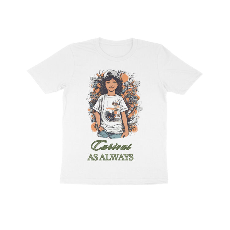 Curious Kid's Half Sleeve Round Neck T-Shirt