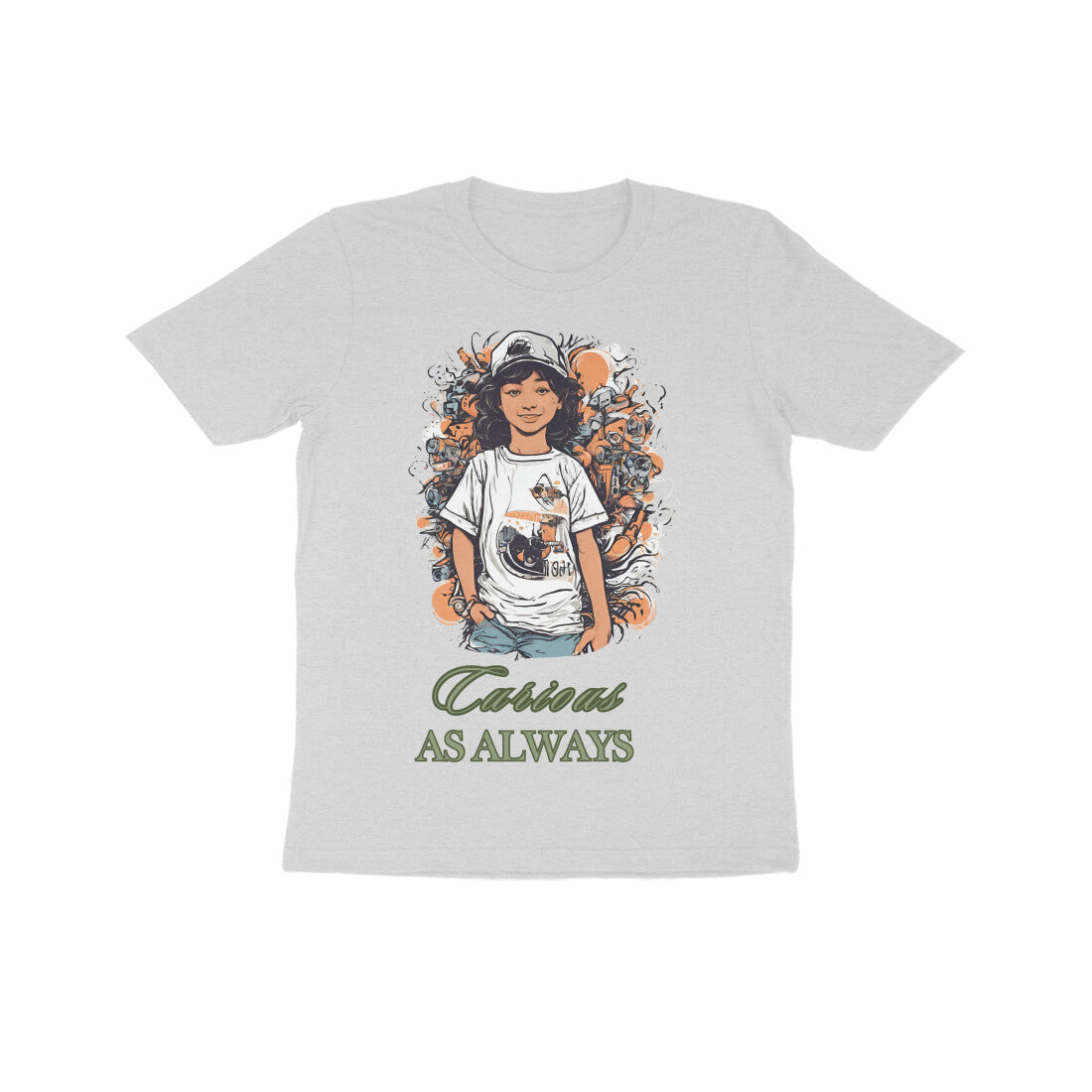Curious Kid's Half Sleeve Round Neck T-Shirt
