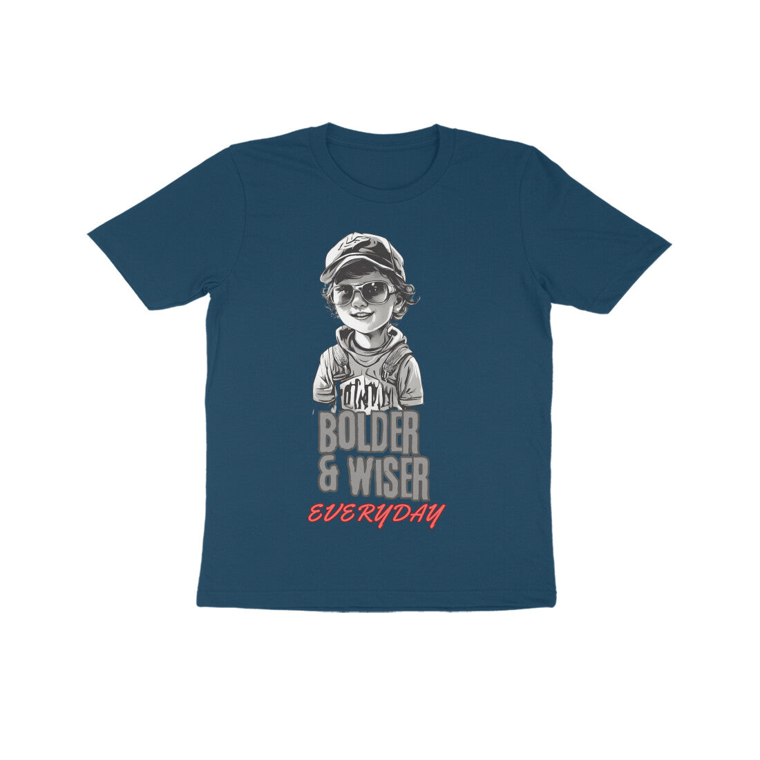 Bolder and Wiser Kid's Half Sleeve Round Neck T-Shirt