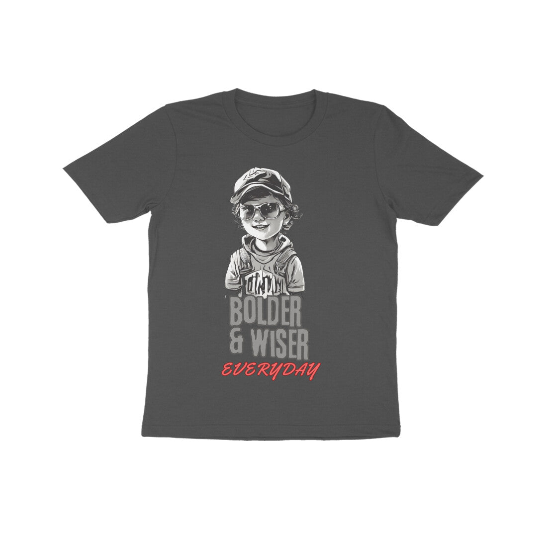 Bolder and Wiser Kid's Half Sleeve Round Neck T-Shirt