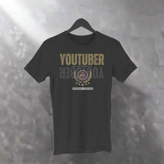 Pro Art Youtuber Unisex Round Neck Half Sleeve T-Shirt Black