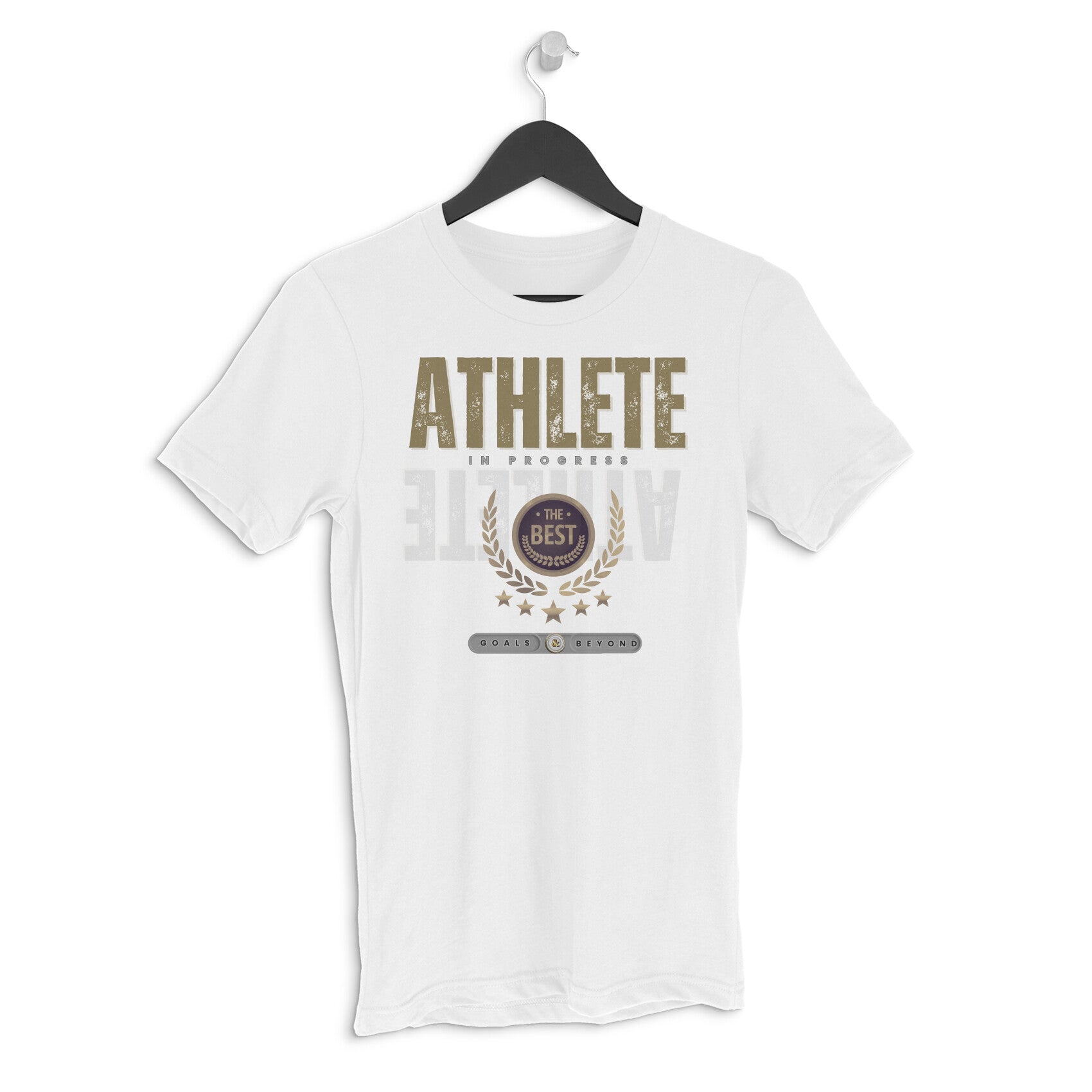 Pro Art Athlete Unisex Round Neck Half Sleeve T-Shirt White