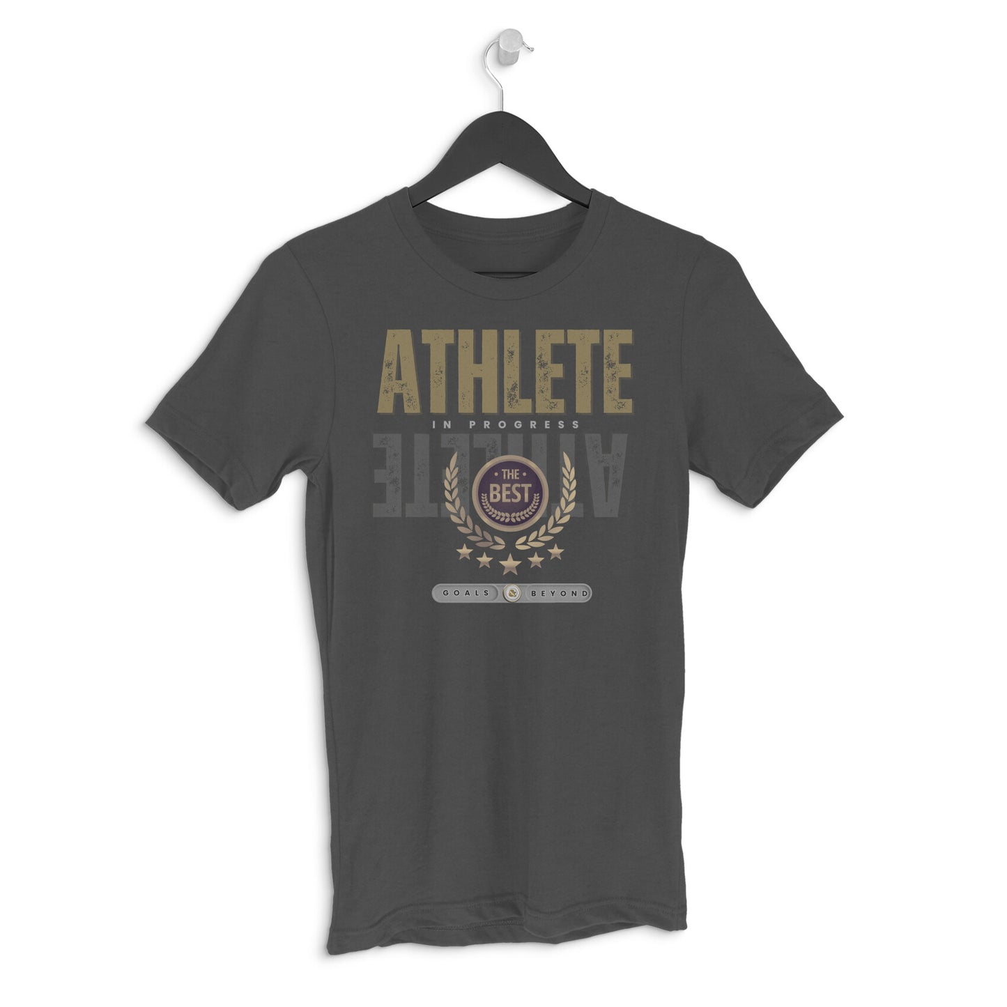 Pro Art Athlete Unisex Round Neck Half Sleeve T-Shirt Charcoal Grey