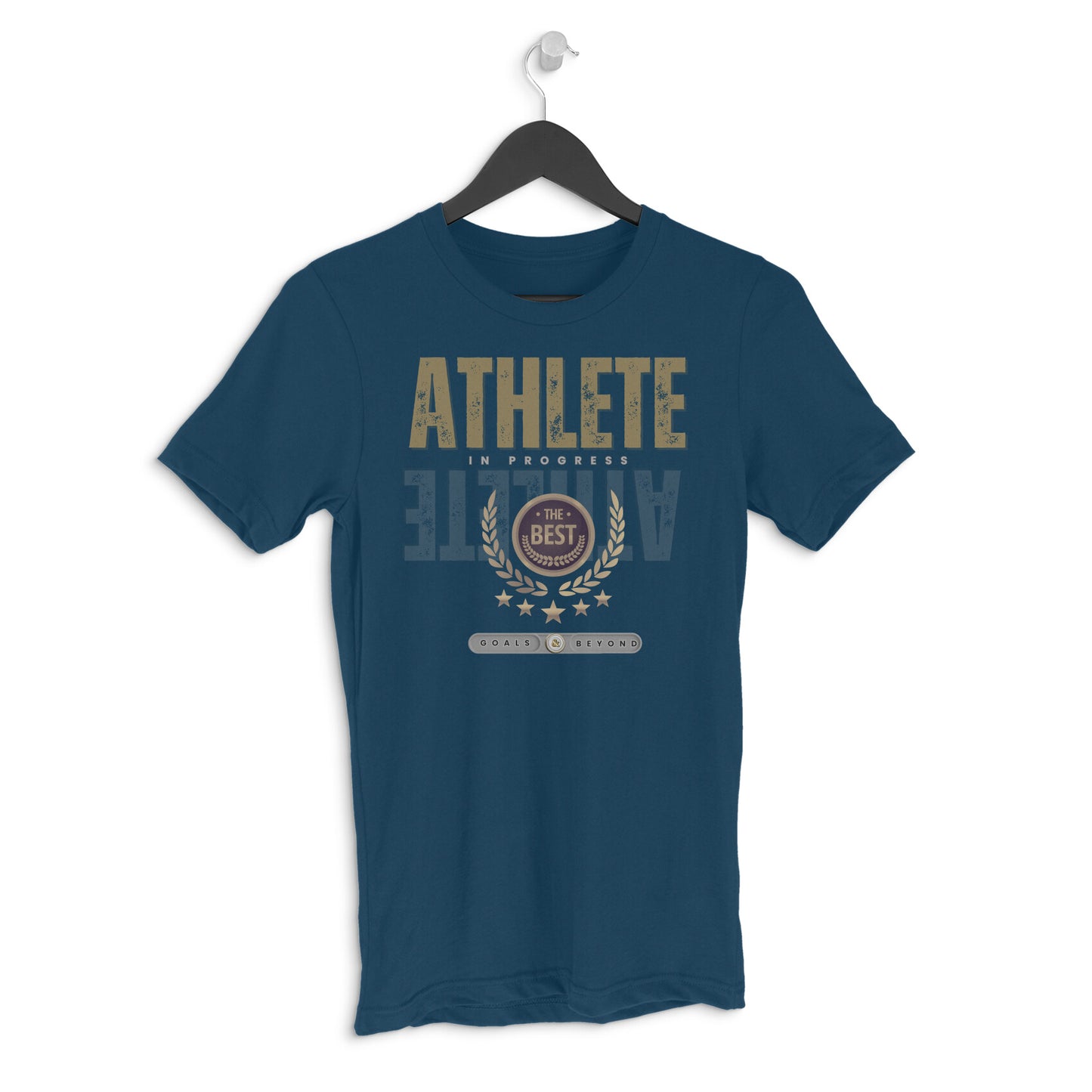 Pro Art Athlete Unisex Round Neck Half Sleeve T-Shirt Navy Blue