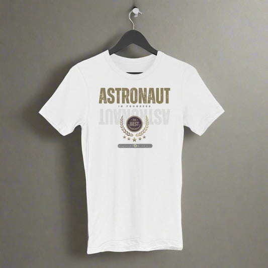 Pro Art Astronaut Unisex Round Neck Half Sleeve T-Shirt White