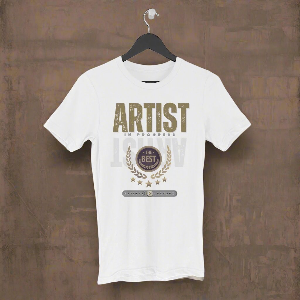 Pro Art Artist Unisex Round Neck Half Sleeve T-Shirt White