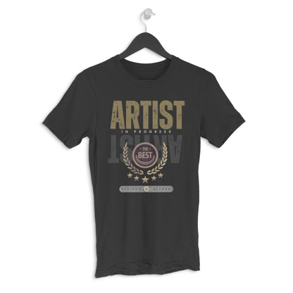 Pro Art Artist Unisex Round Neck Half Sleeve T-Shirt Black