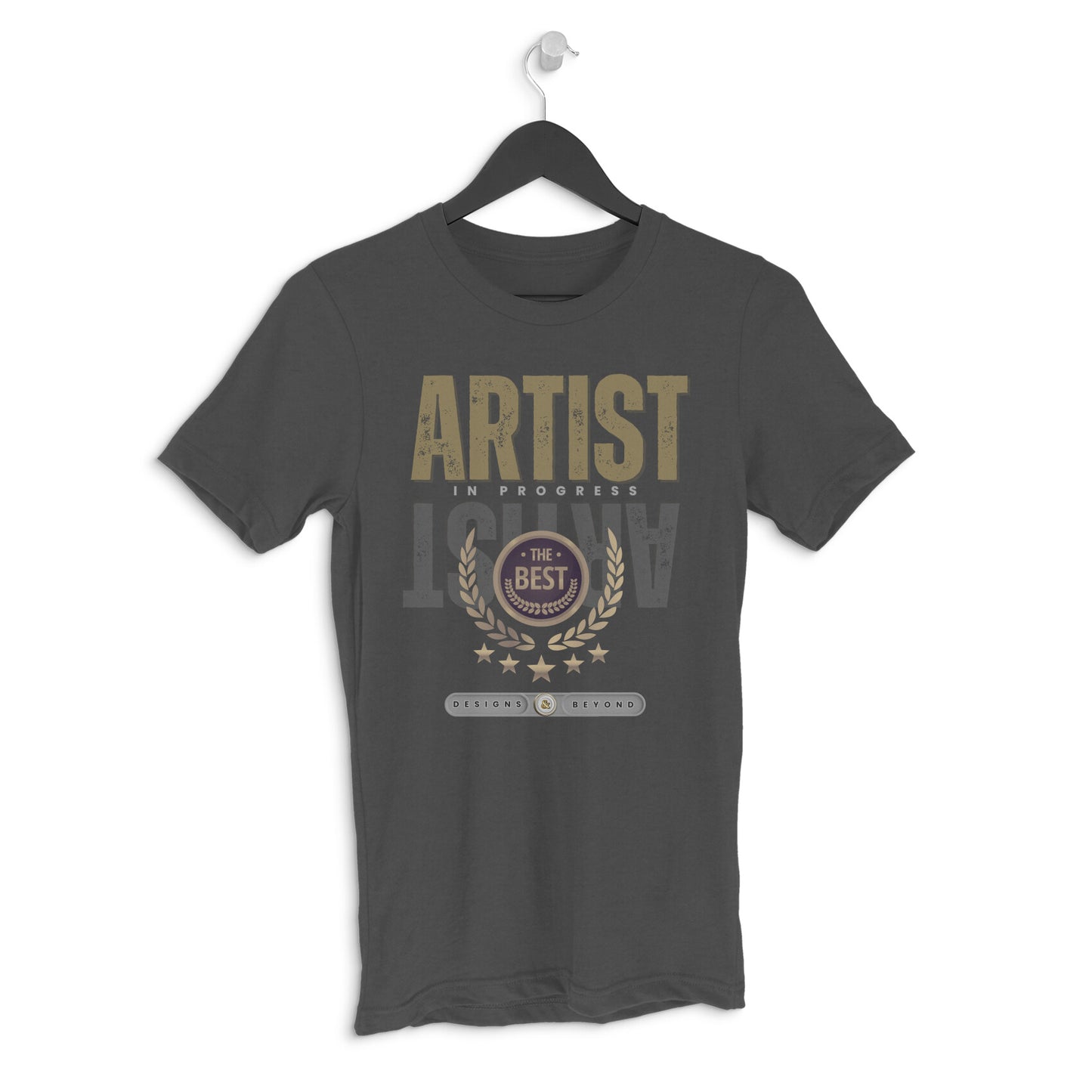 Pro Art Artist Unisex Round Neck Half Sleeve T-Shirt Charcoal Grey