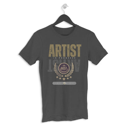 Pro Art Artist Unisex Round Neck Half Sleeve T-Shirt Charcoal Grey