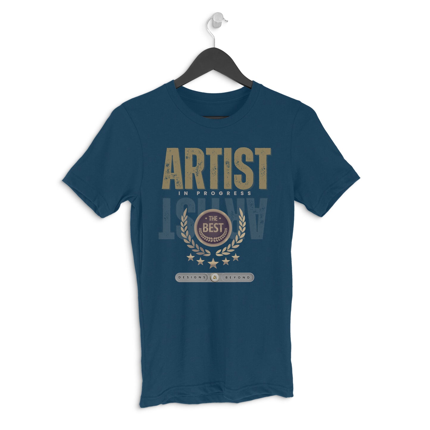 Pro Art Artist Unisex Round Neck Half Sleeve T-Shirt Navy Blue