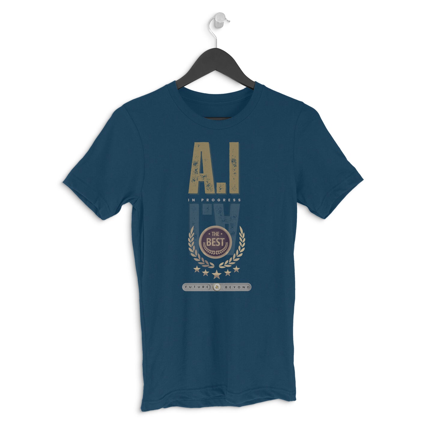 Pro Art A.I Unisex Round Neck Half Sleeve T-Shirt Navy Blue