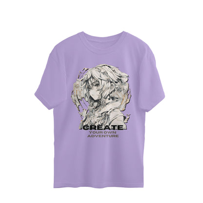 Create Unisex Oversized T-Shirt Iris Lavender