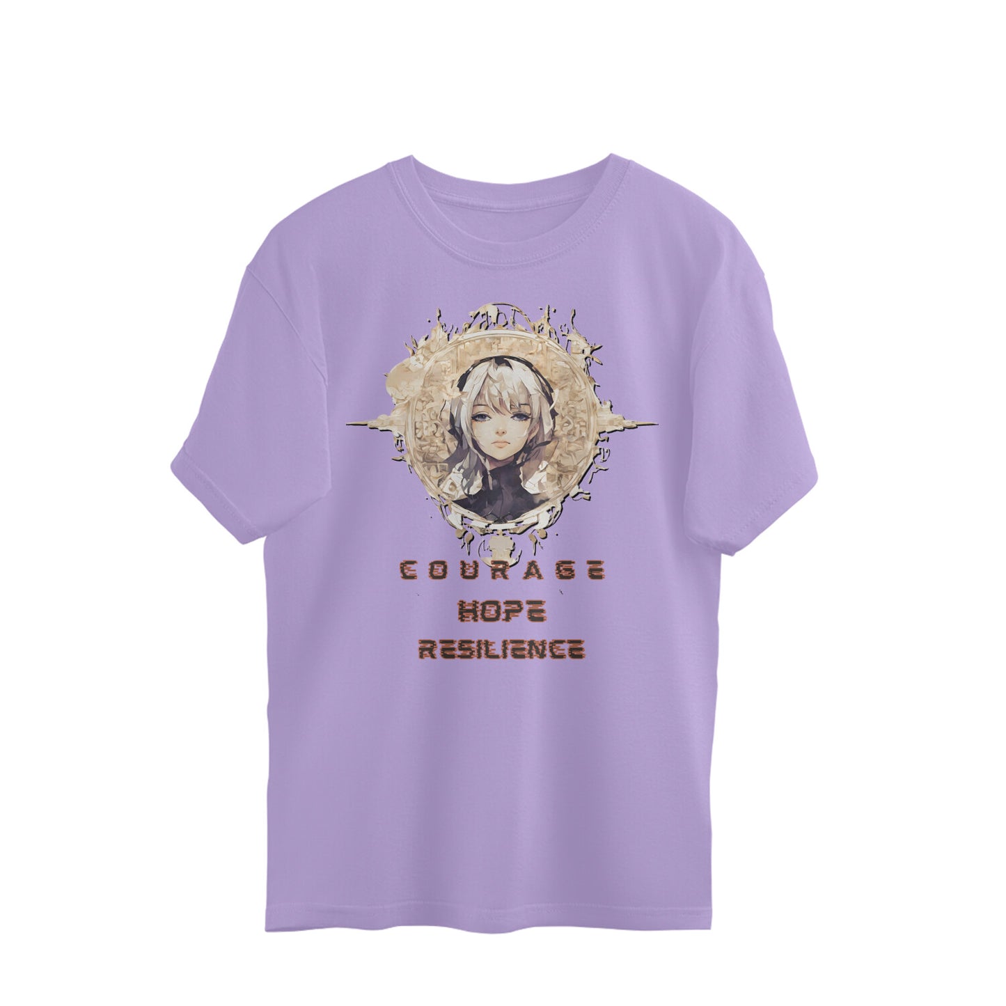 Courage Unisex Oversized T-Shirt Iris Lavender