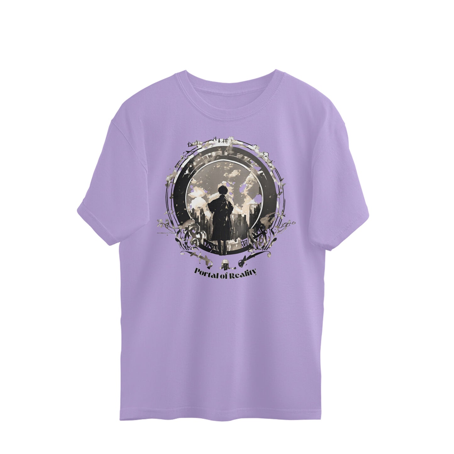 Portal Unisex Oversized T-Shirt Iris Lavender