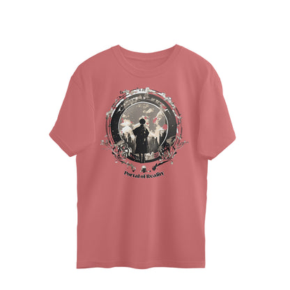 Portal Unisex Oversized T-Shirt Dusty Rose