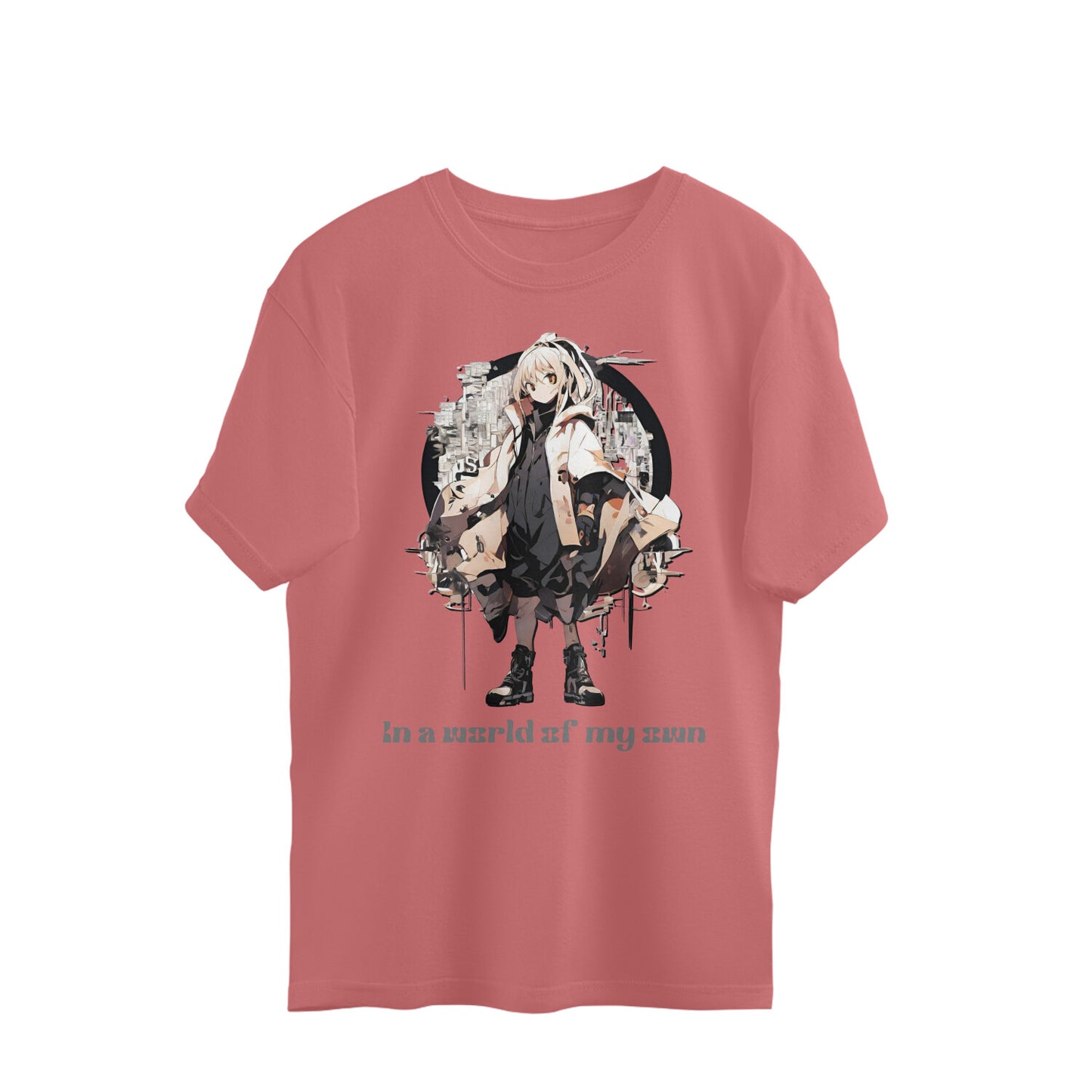 In a World Unisex Oversized T-Shirt Dusty Rose