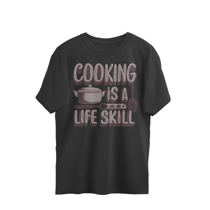 Cooking Unisex Oversized T-Shirt Black