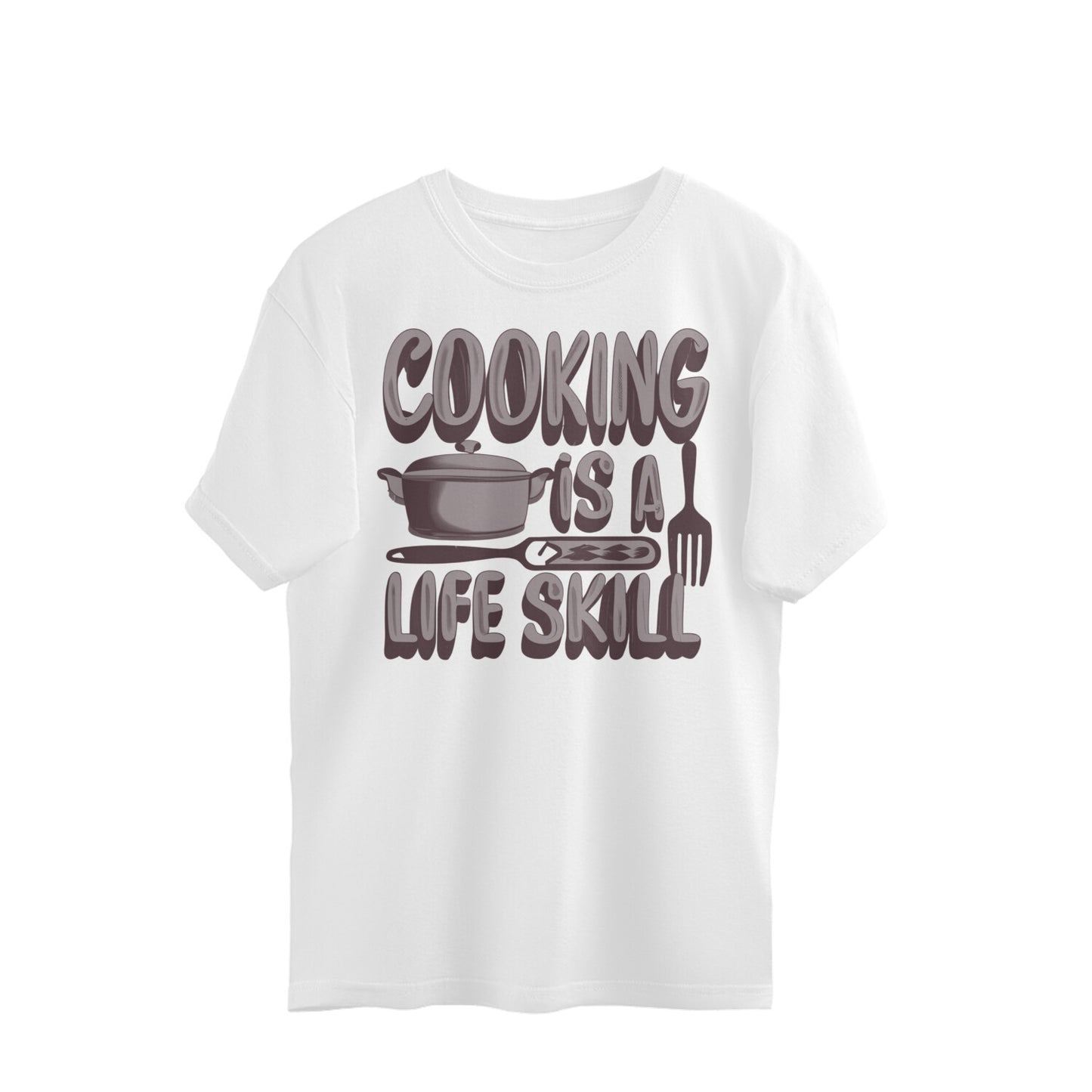 Cooking Unisex Oversized T-Shirt White