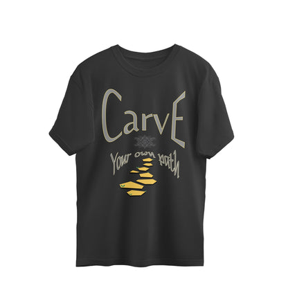 Carve Unisex Oversized T-Shirt Black