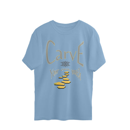 Carve Unisex Oversized T-Shirt Baby Blue