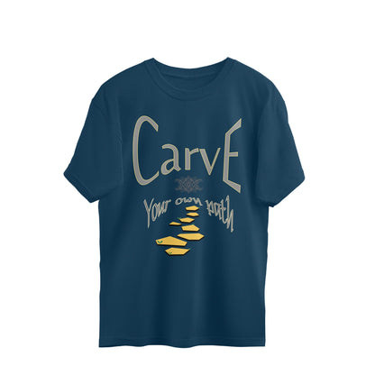 Carve Unisex Oversized T-Shirt Navy Blue