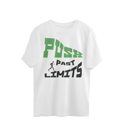 Push Past Limits Unisex Oversized T-Shirt White