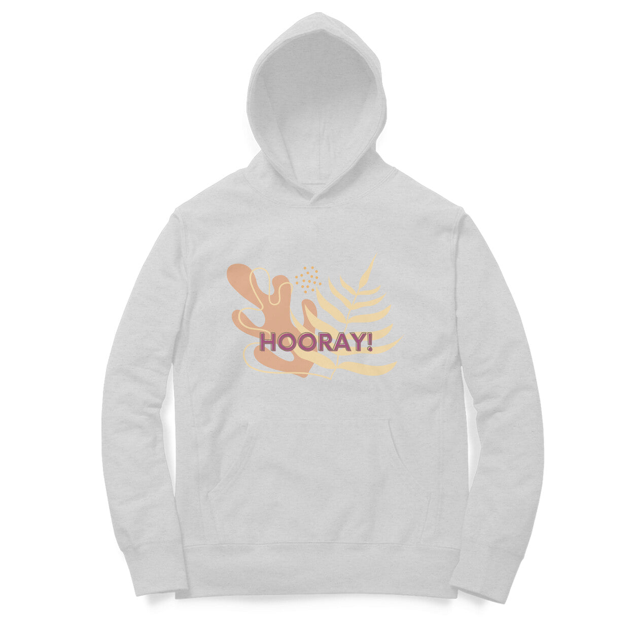 Hooray Unisex Hoodie Melange Grey