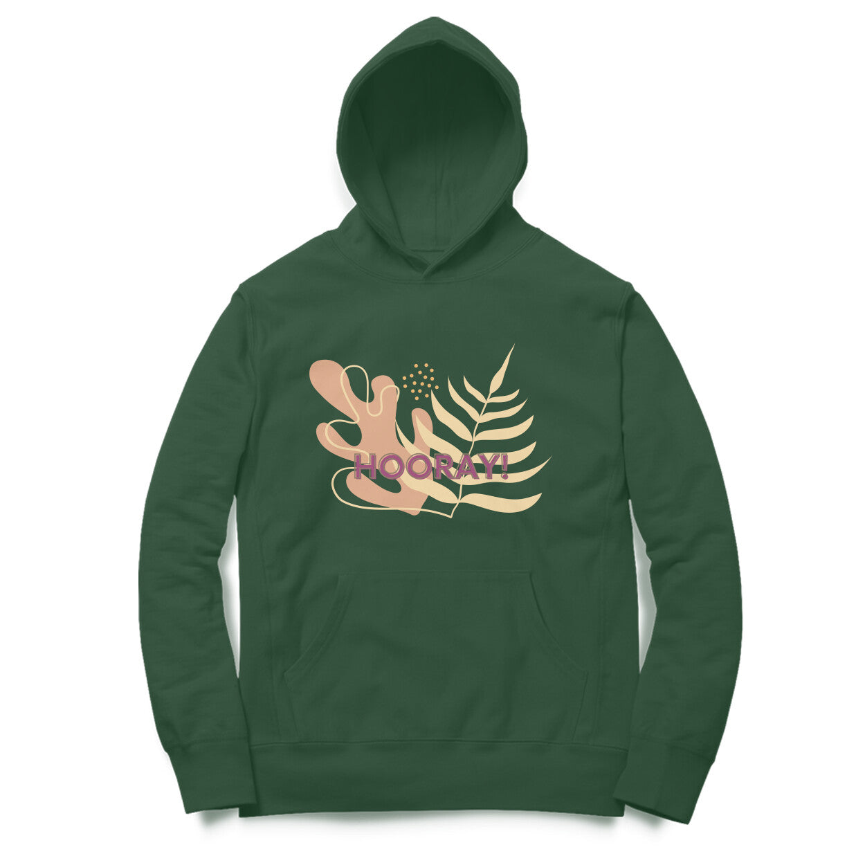 Hooray Unisex Hoodie Olive Green