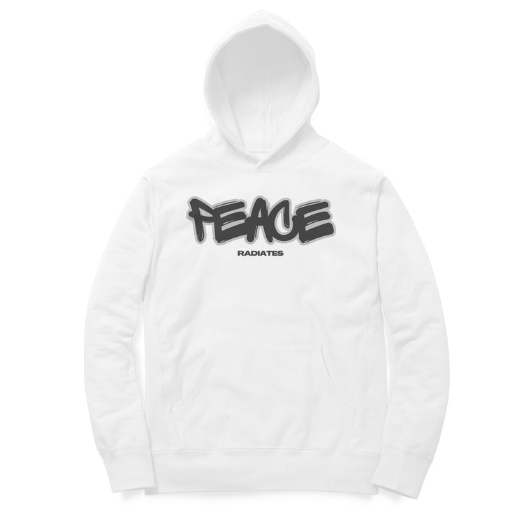 Peace White Unisex Hoodie