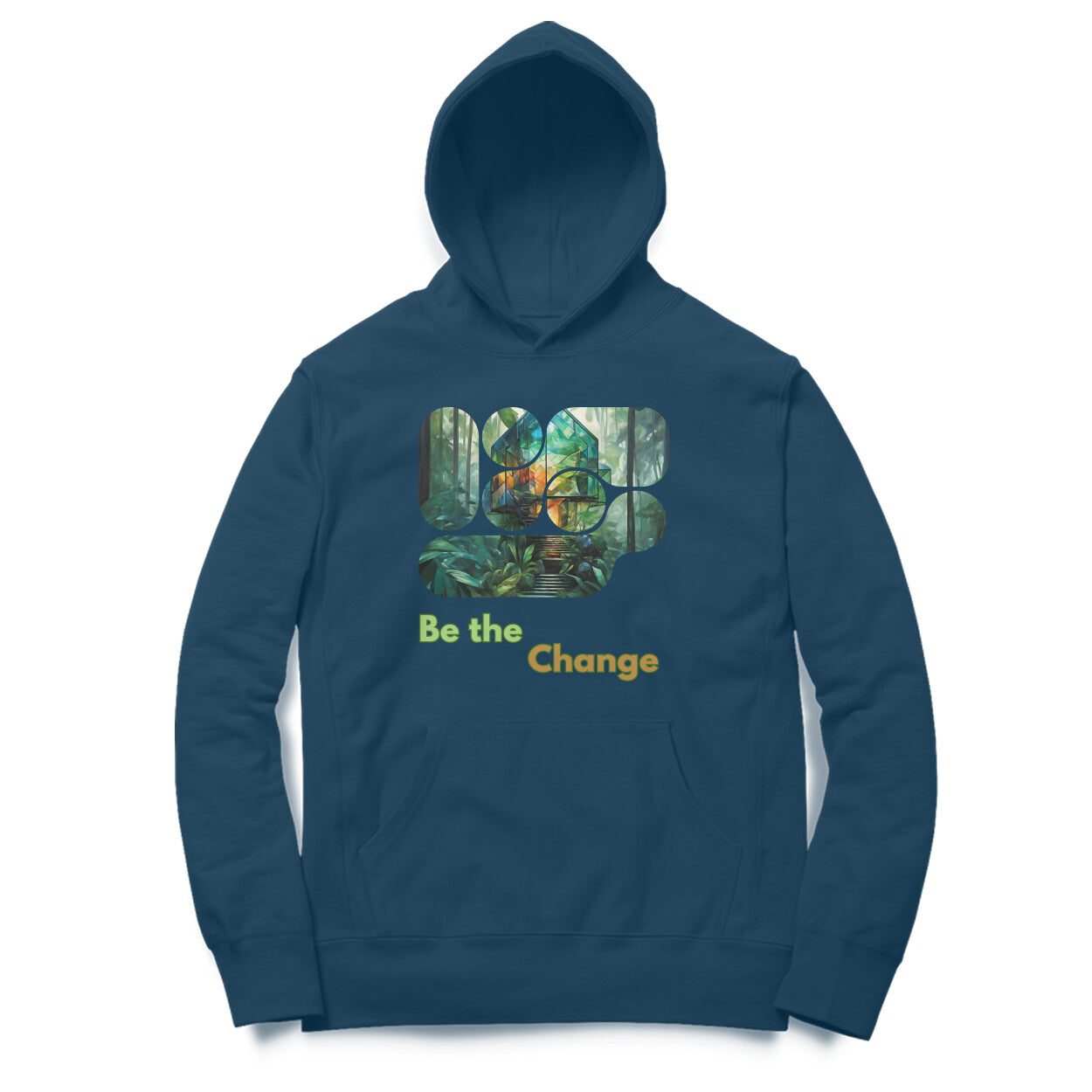 Be the Change Unisex Hoodie Navy Blue