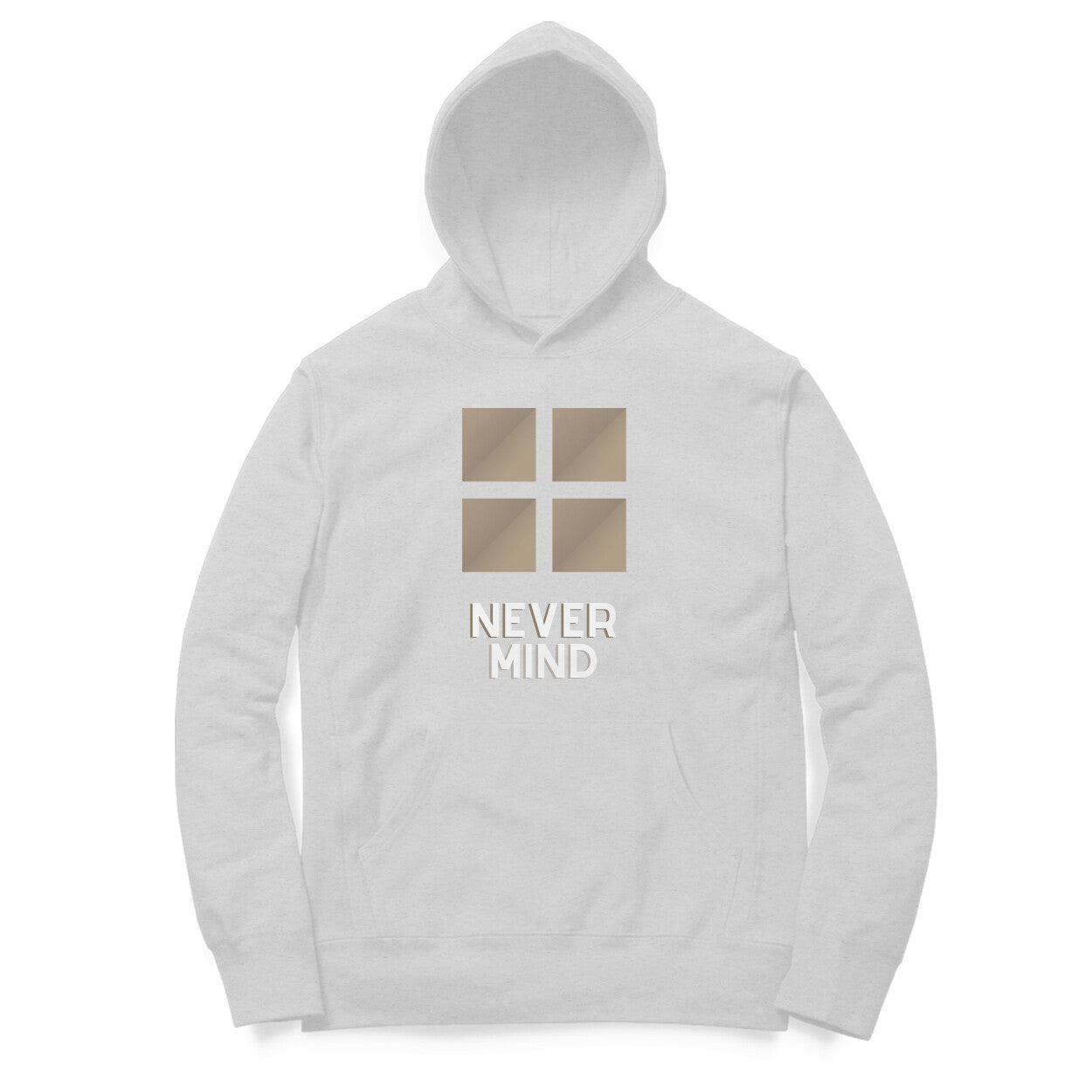 Never Mind Unisex Hoodie Melange Grey