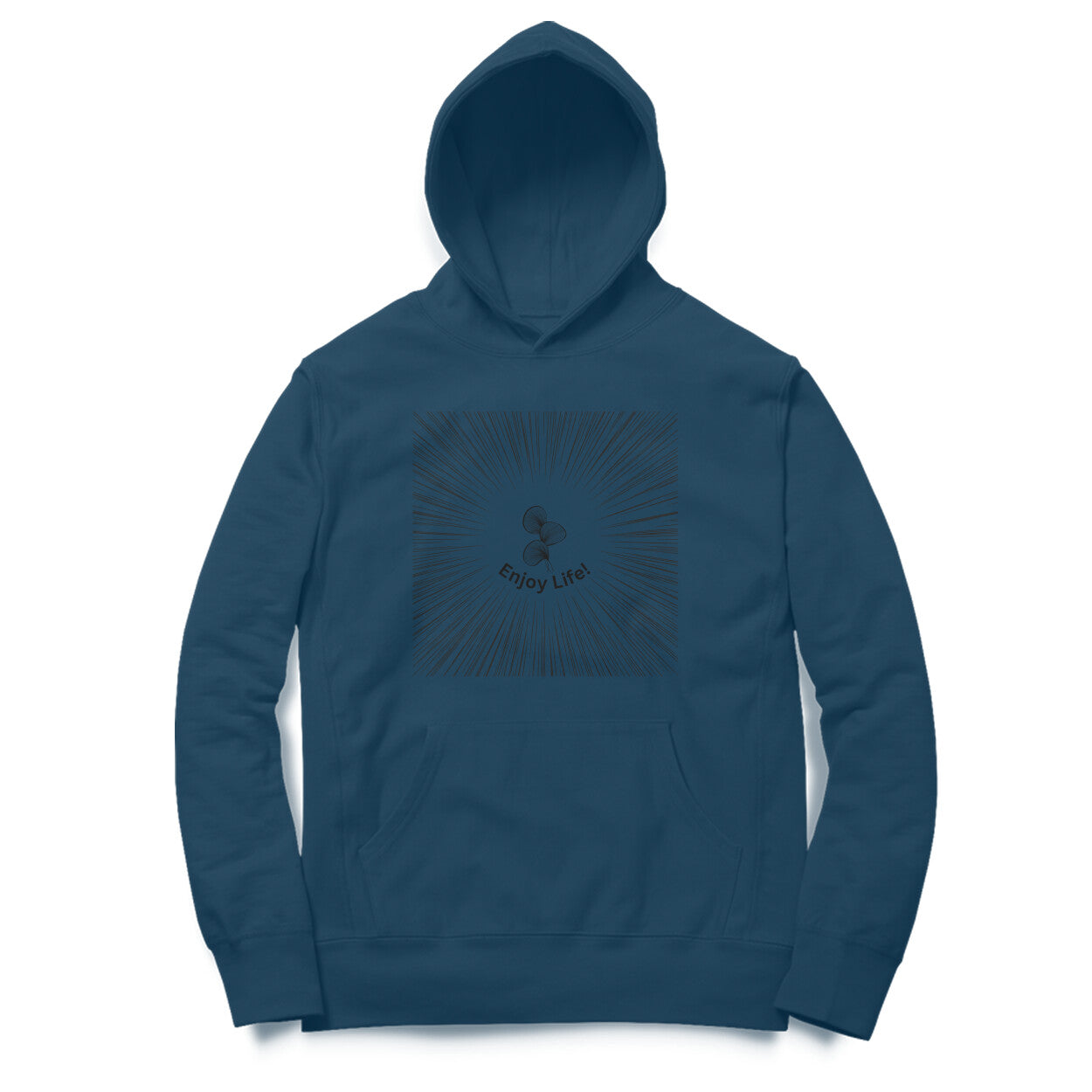 Enjoy Unisex Hoodie Navy Blue