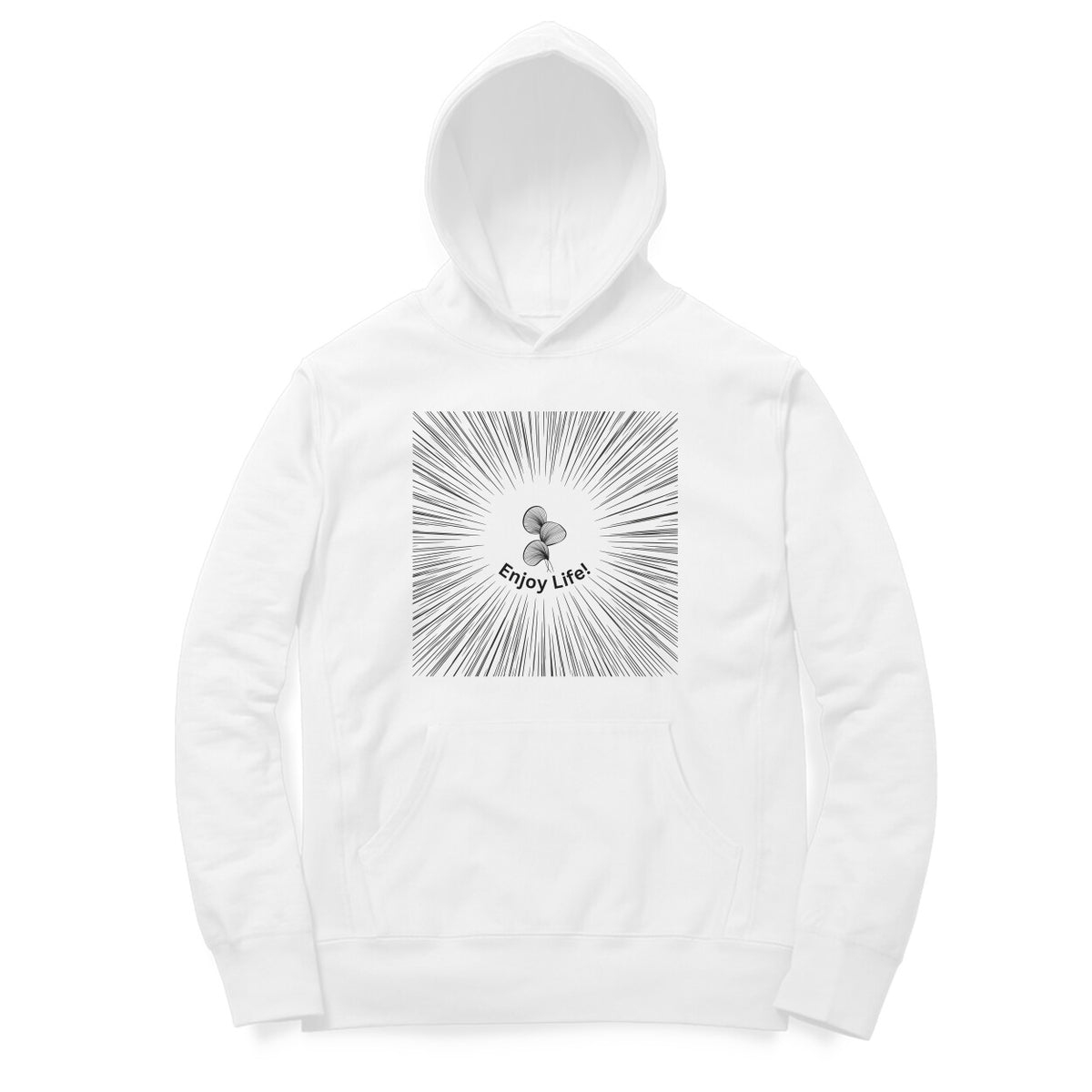 Enjoy Unisex Hoodie White
