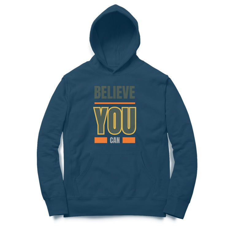 Believe Unisex Hoodie Navy Blue