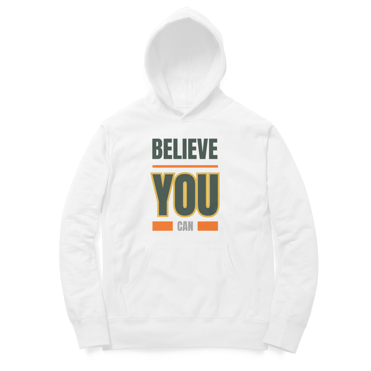 Believe Unisex Hoodie White