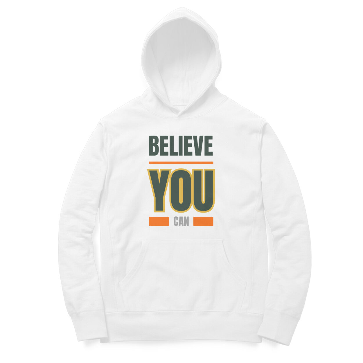 Believe Unisex Hoodie White
